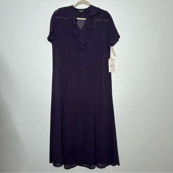 NWT Vintage 90's Shelli Segal Plum Maxi Dress Dress Size 8 Practical Magic Fall - Picture 1 of 13